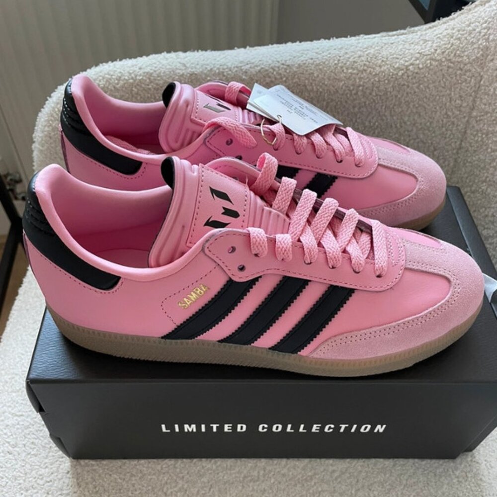 Adidas samba messi pink black